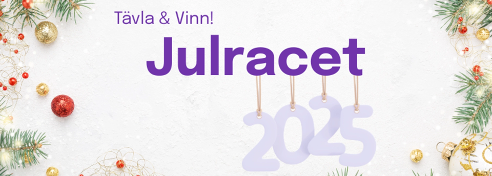 Hero med texten Julracet 2025